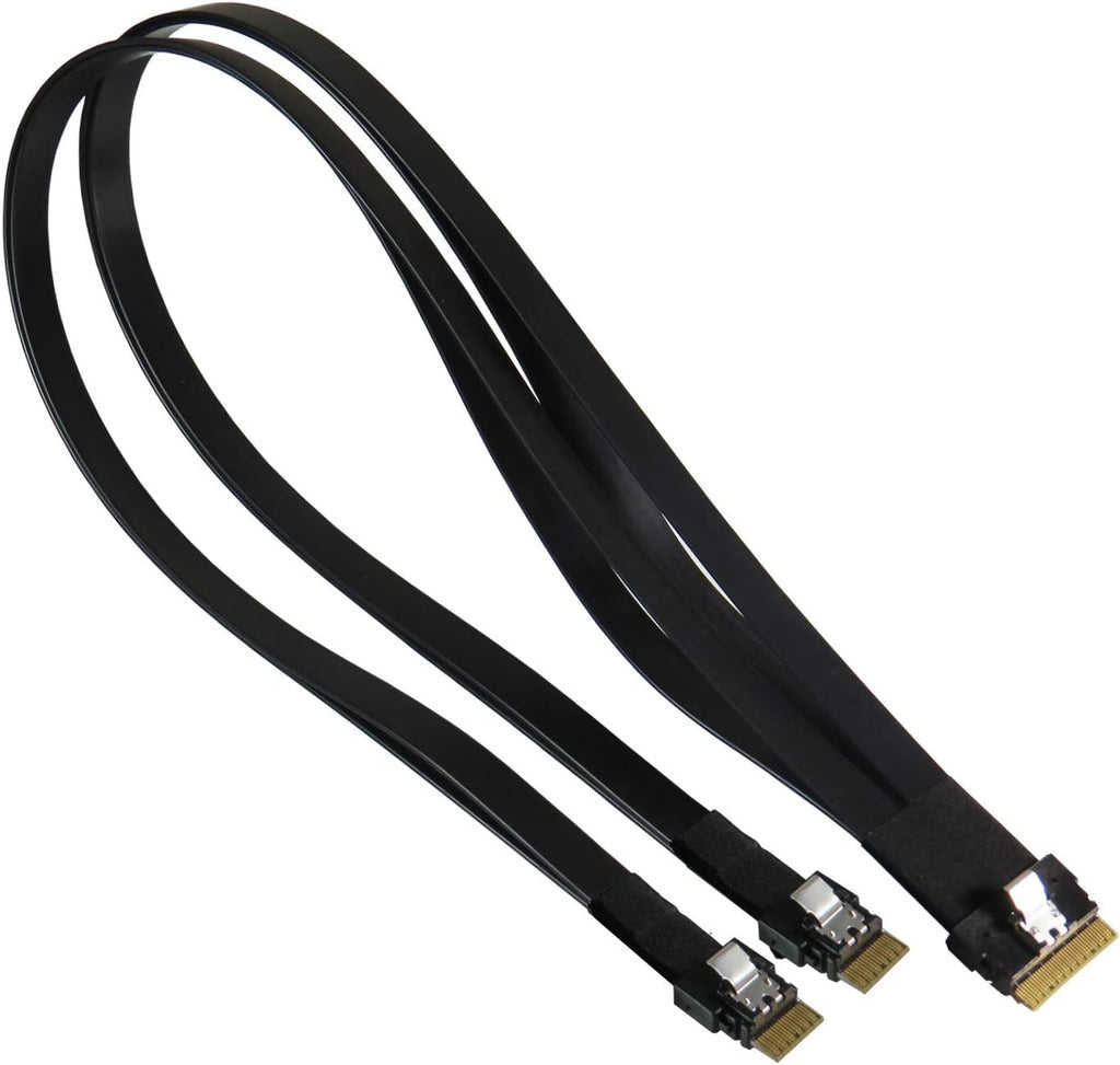 Slimline SAS (SFF-8654) 8i to 4i 2-Port Y-Cable D86130