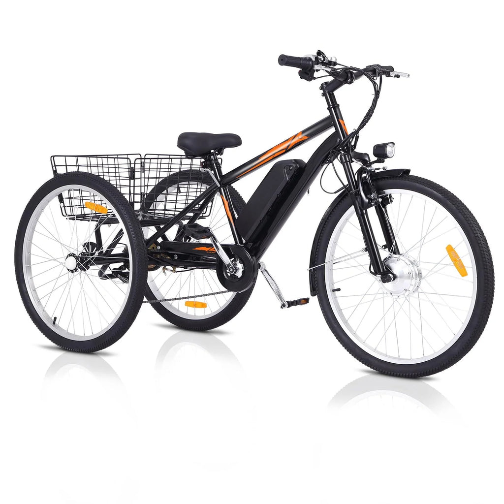 Electric Tricycle 24 7 Speeds 3 Wheels Blue F6037