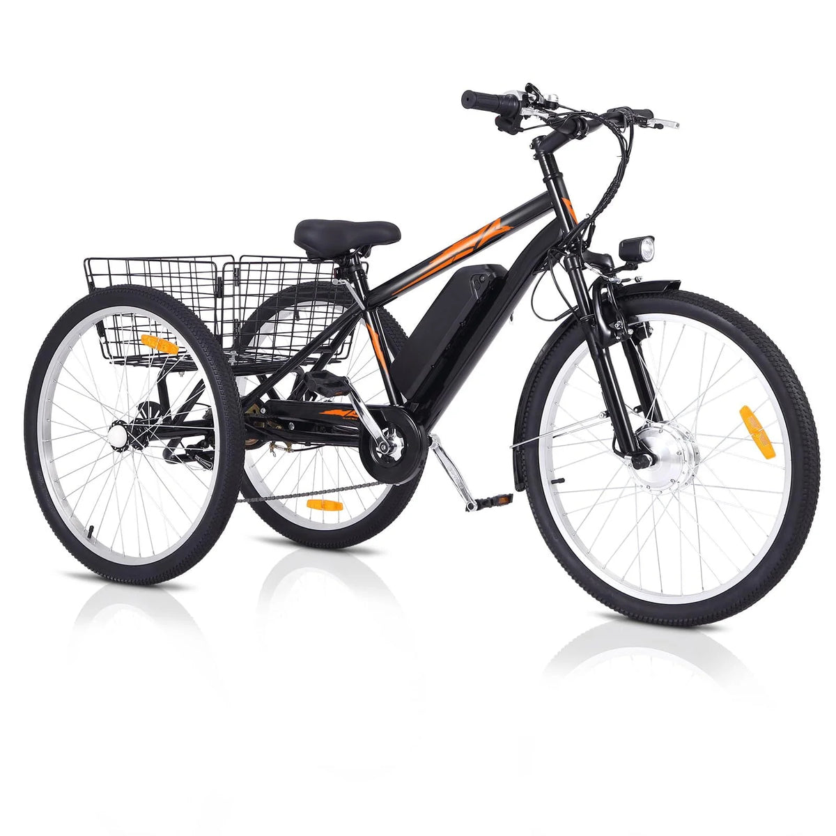 Electric Tricycle 24 7 Speeds 3 Wheels Blue F6037