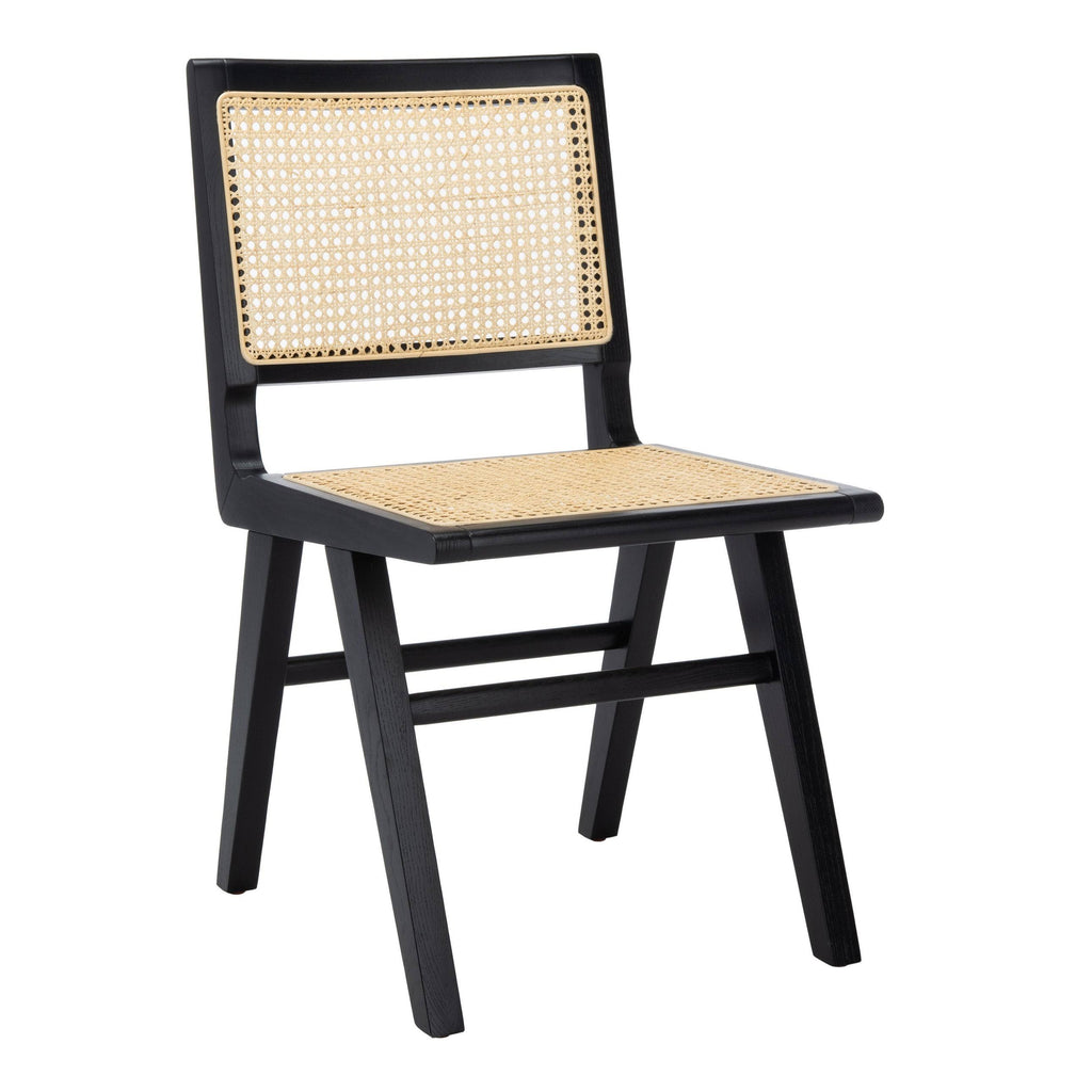 Black Natural Cane Dining Chair Set of 2 D245720