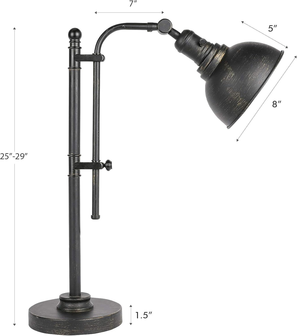 Black Adjustable Metal Desk Lamp T578899