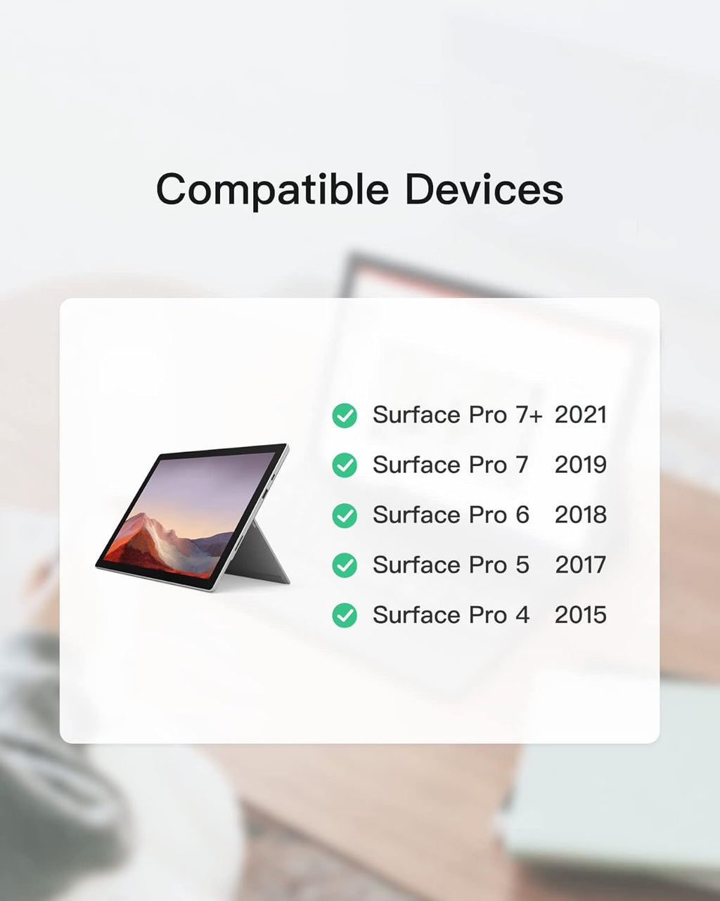 Bluetooth Keyboard Compatible with Surface Pro 7/7+/6/5/4 Pack of 2 P649998