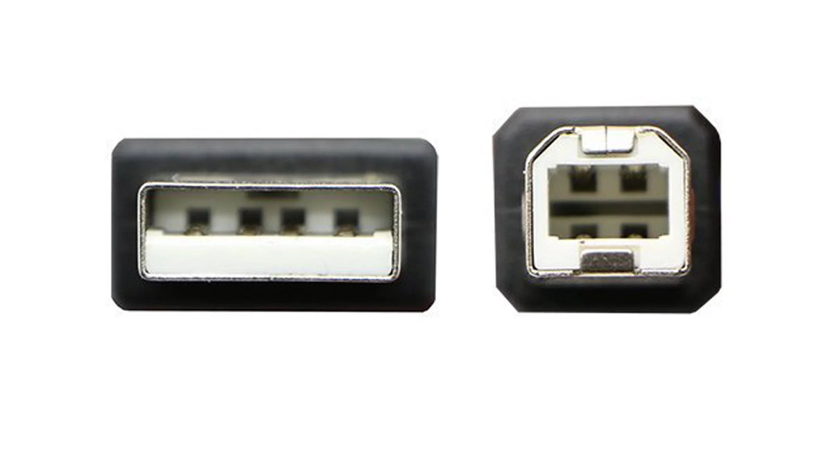 USB 2.0 Cable A-Male to B-Male 10 FT 10 PACK CLEAR B8467
