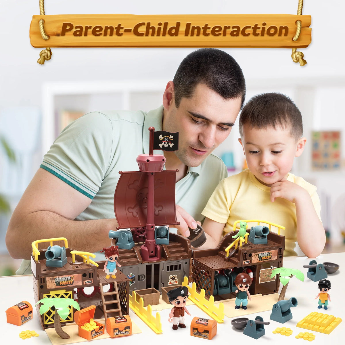 Brown Pirate Boat Toys G45936