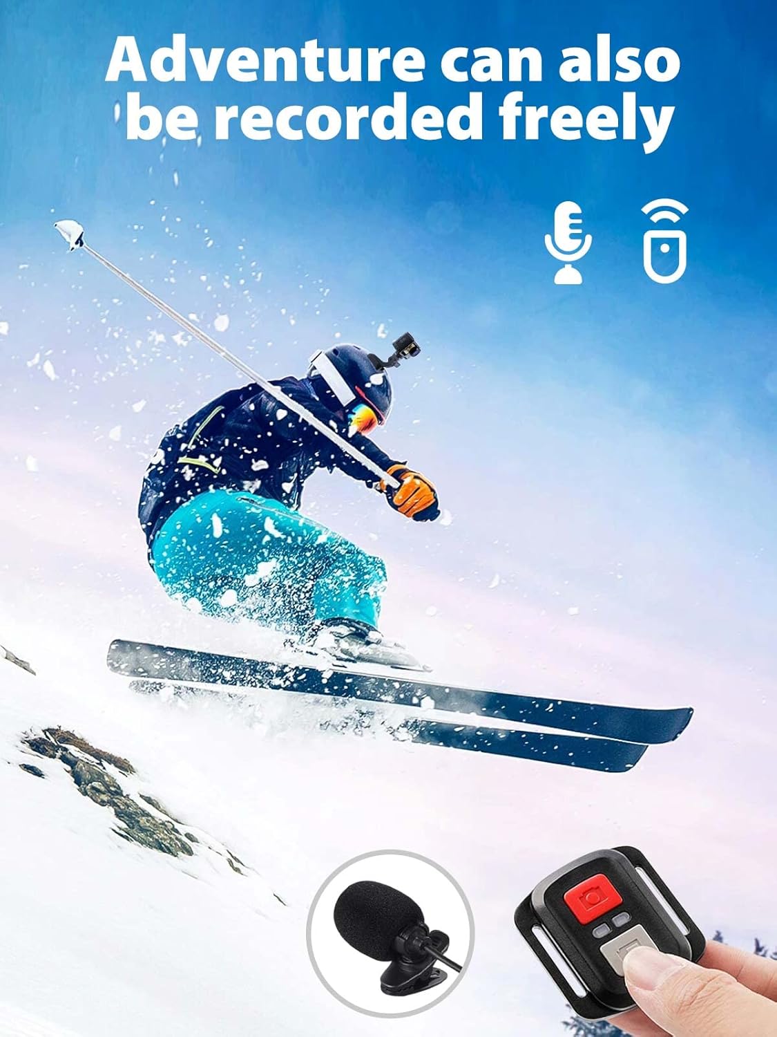4K 60FPS Dual-Screen Waterproof Action Camera with Touch Screen and 2 Batteries L48933