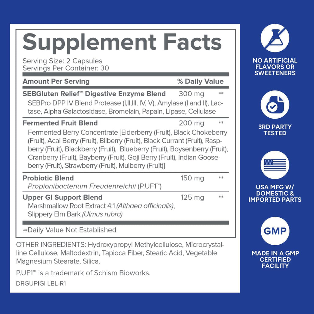 Gut Supplement with Probiotics, Digestive Enzymes, and Superfruit Extracts (30 Servings) U933266