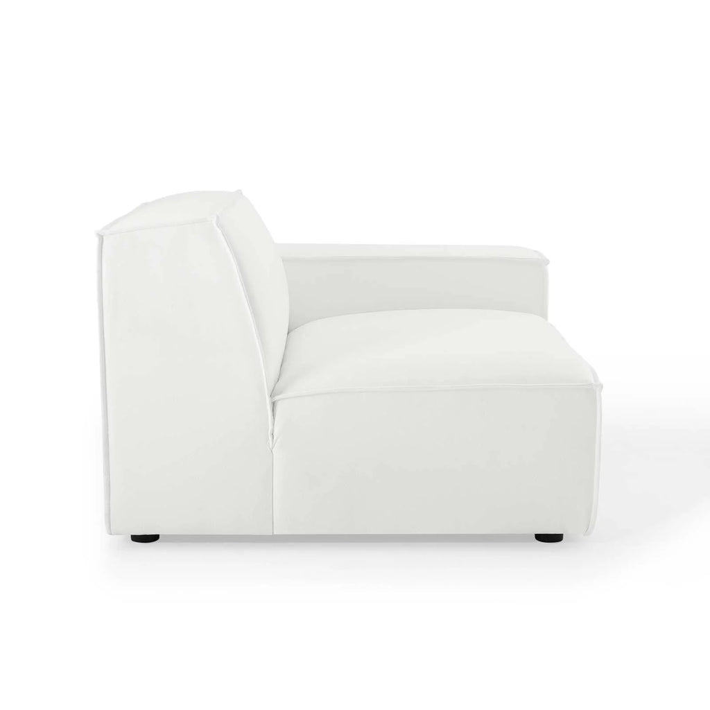 White 6-Piece Fabric Sectional Sofa Z721