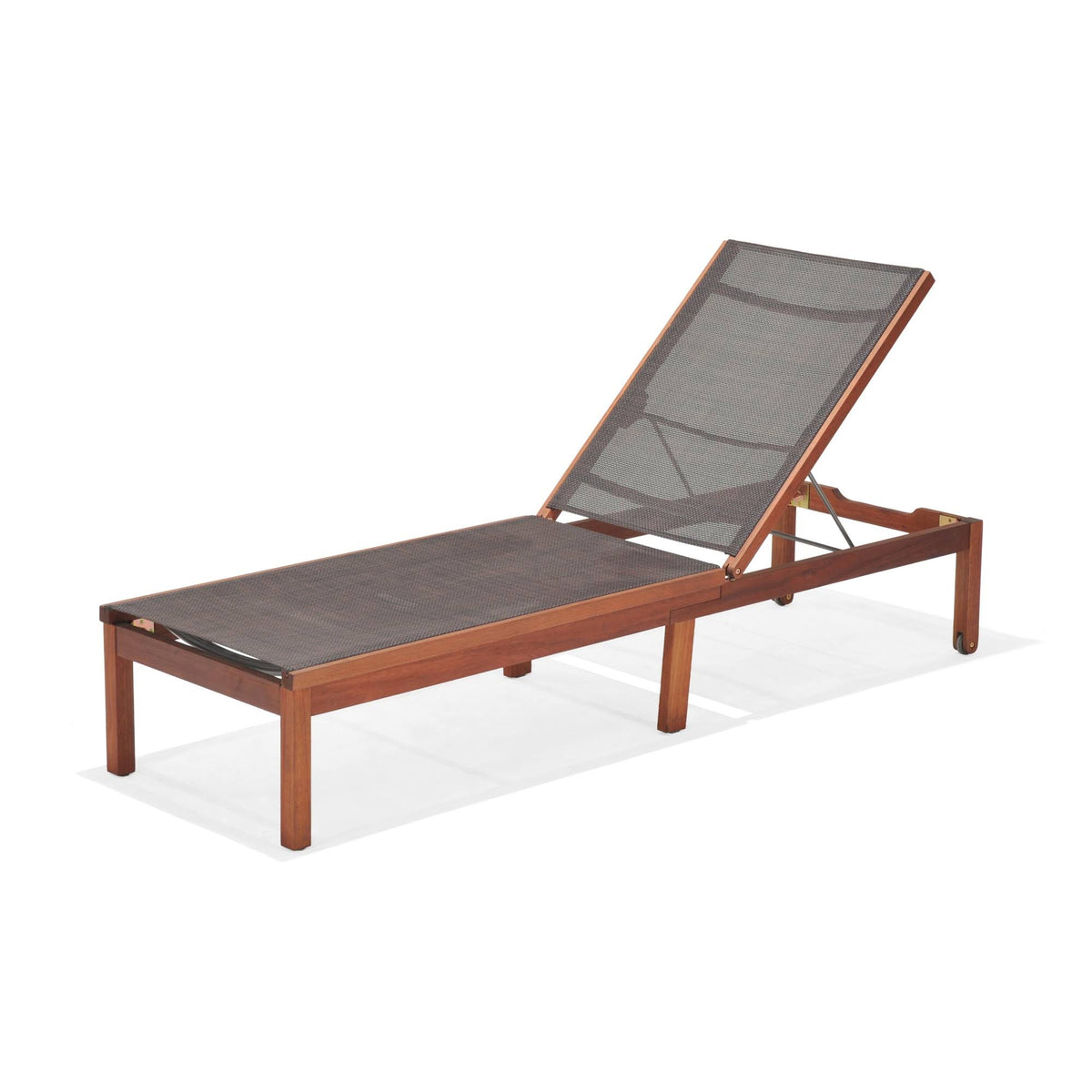 Brown and Black Eucalyptus Traditional Patio Lounger P84392