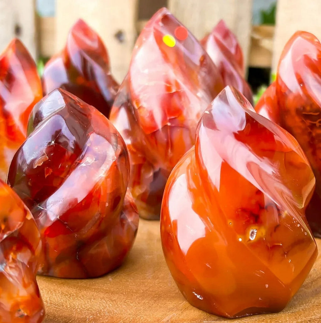 Red Agate Crystal Tower O985