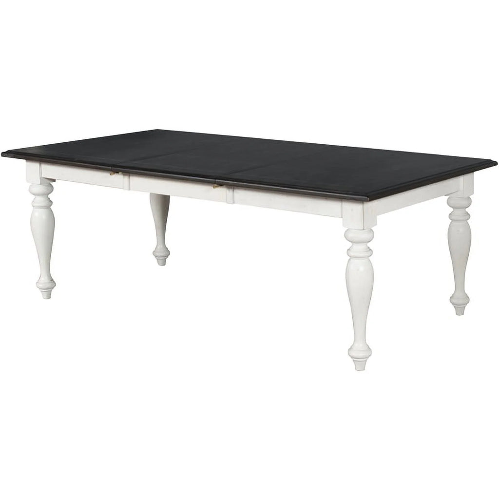 84" Extension Dining Table in White and Dark Brown C80229
