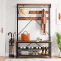 72" Storage Shoe Bench with 8 Hanging Hooks K934462