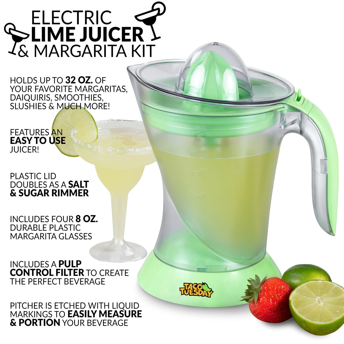 Electric Lime Juicer & Margarita Kit X29820