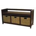 Walnut Storage Bench P957