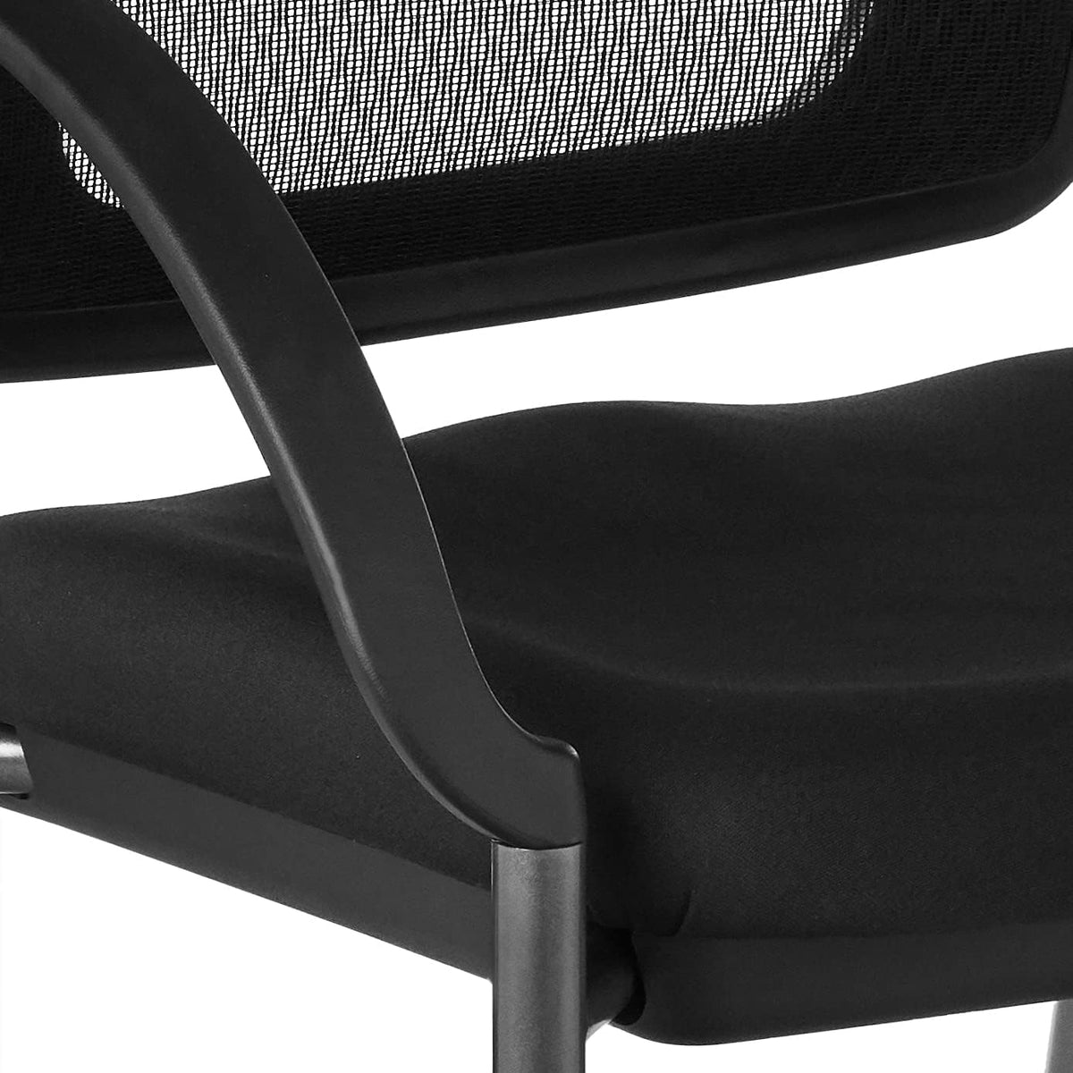 Black Stacking Visitors Chair with Casters I376528