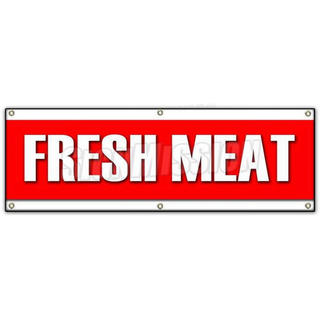 Fresh Meat Banner Sign L6095