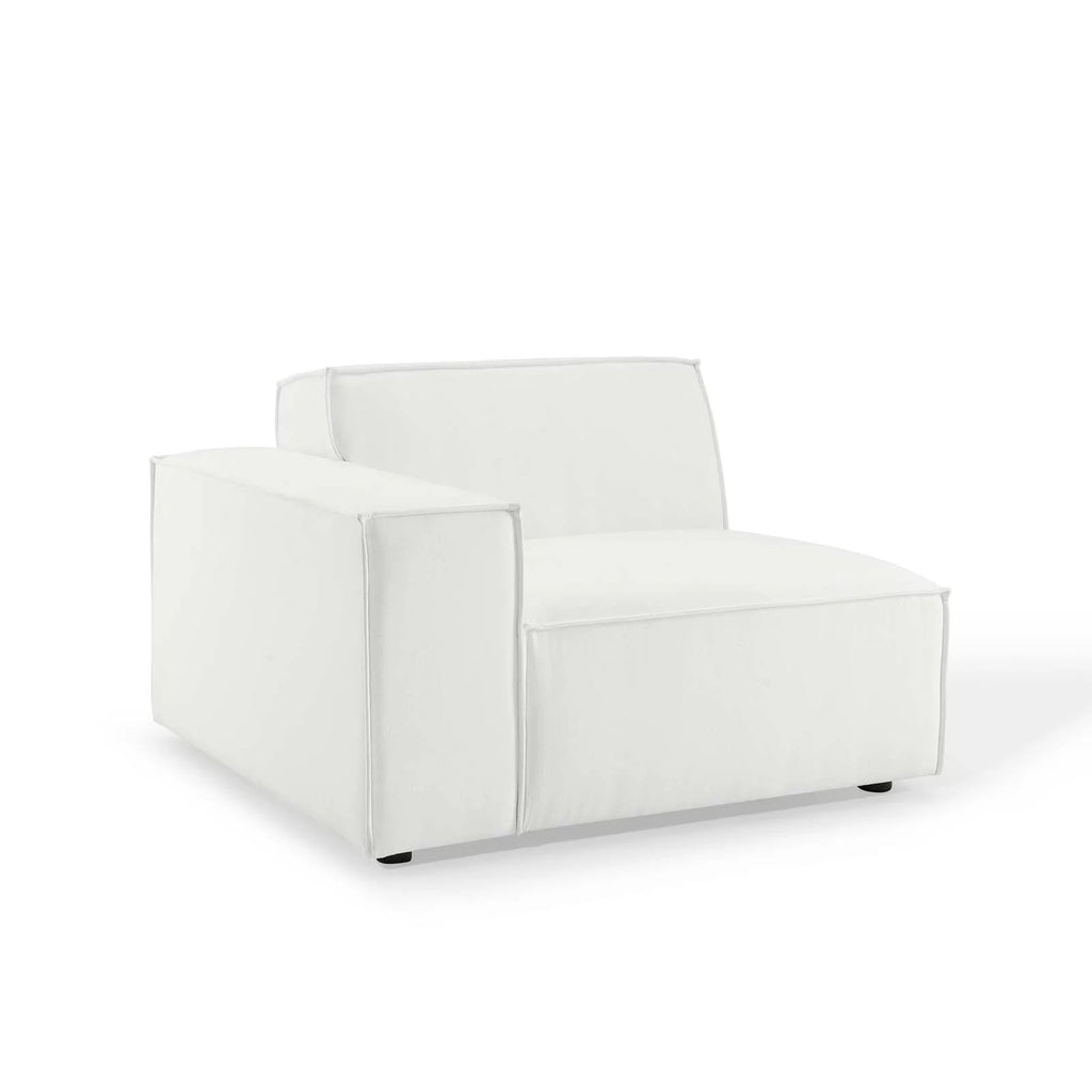 White 6-Piece Fabric Sectional Sofa Z721