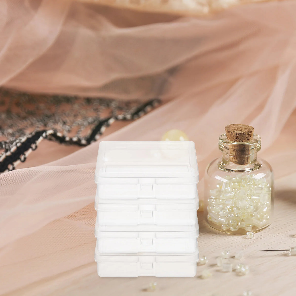 48 Pcs Clear Plastic Storage Boxes E1765