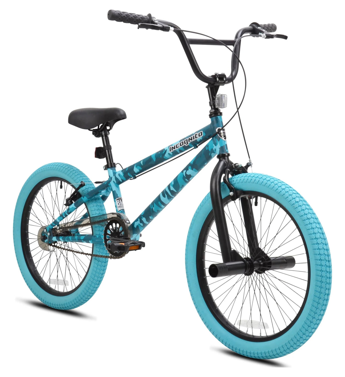 20-inch Turquoise Blue Camouflage Girl's BMX Child Bike F4459