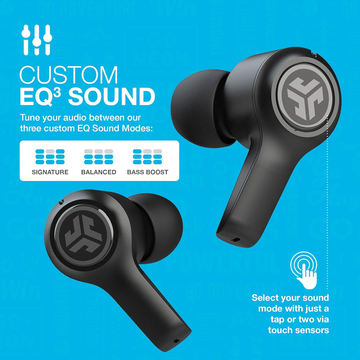 True Wireless Bluetooth Earbuds with Charging Case, Black, Bluetooth 5.0, Pack of 2 A65005