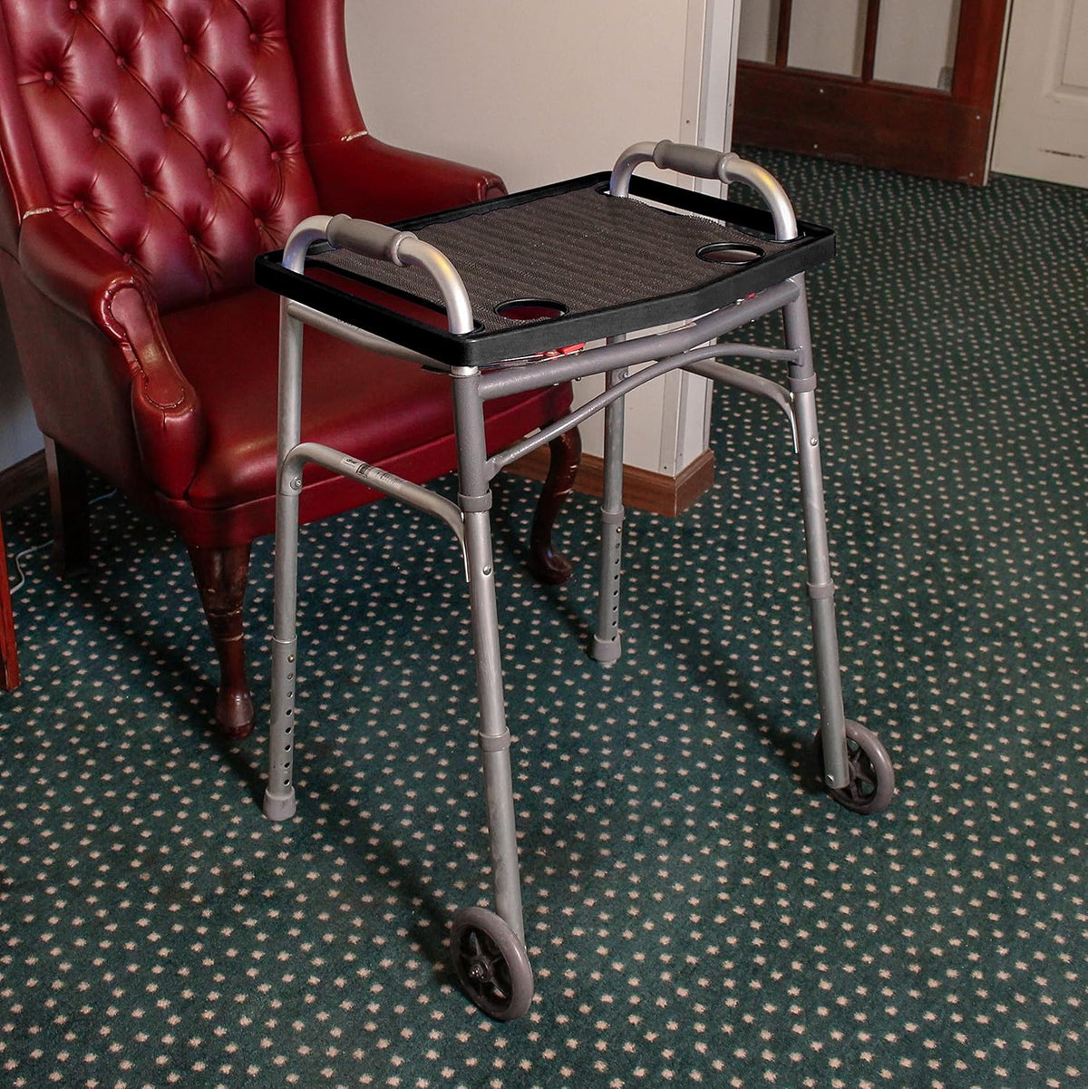 Black No Slip Walker Tray 16 x 21in T5019