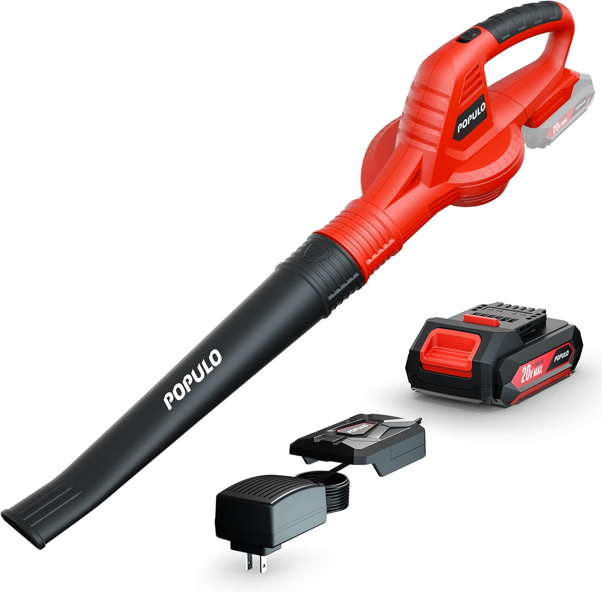 20V Cordless Leaf Blower with 2.0Ah Battery and Fast Charger D735860