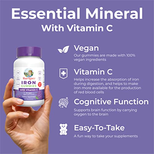 Sugar Free Iron Gummies with Vitamin C, 60 Count K874514
