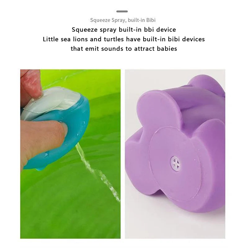 Color Changing Floating Baby Bath Toys with Mermaid Net Y5434