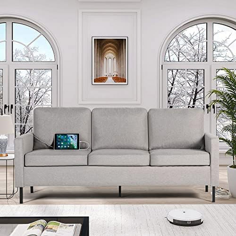Light Grey 3 Seat Sectional Sofa Y51605