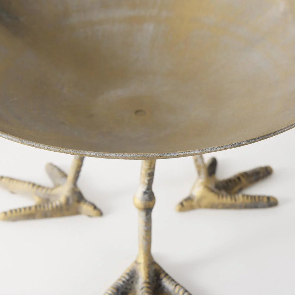 Antiqued Gold Webbed Feet Centerpiece Bowl R4494