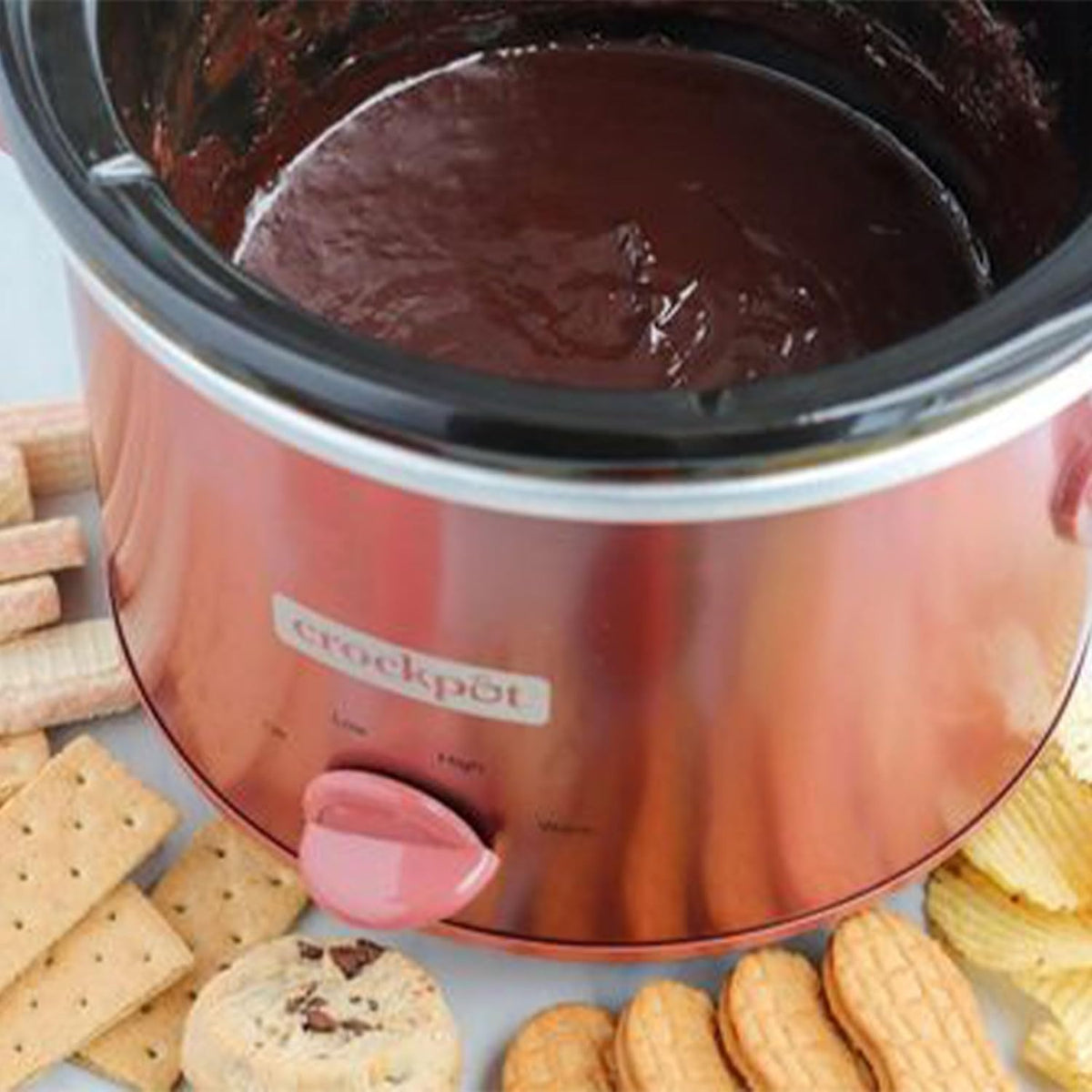 3 Quarts Manual Slow Cooker with Removable Stoneware Bowl I78297