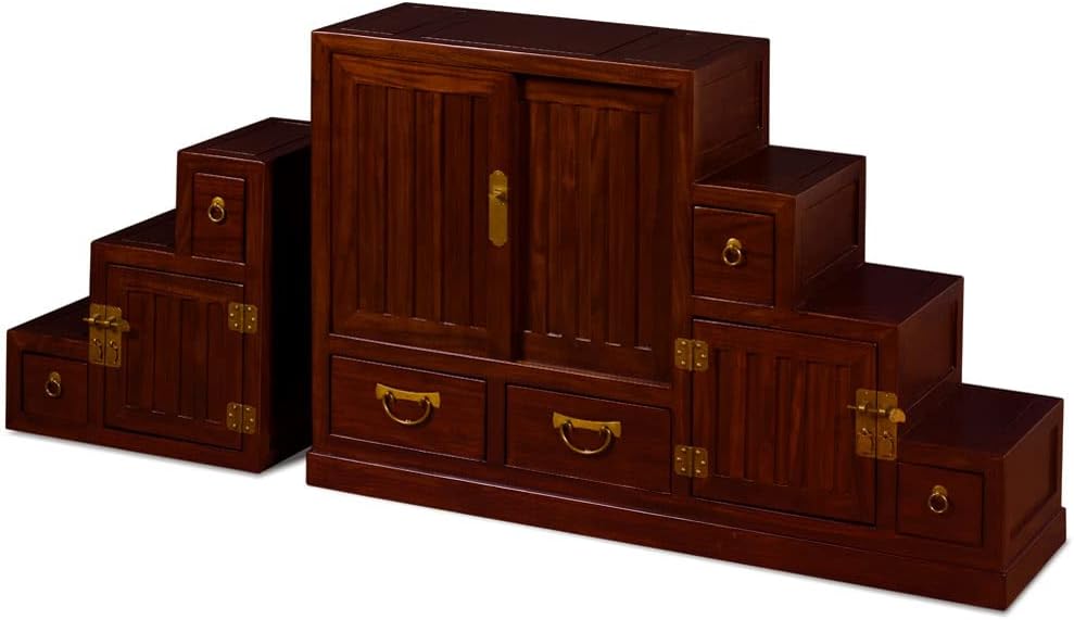 Mahogany Finish Asian Cabinet J23798