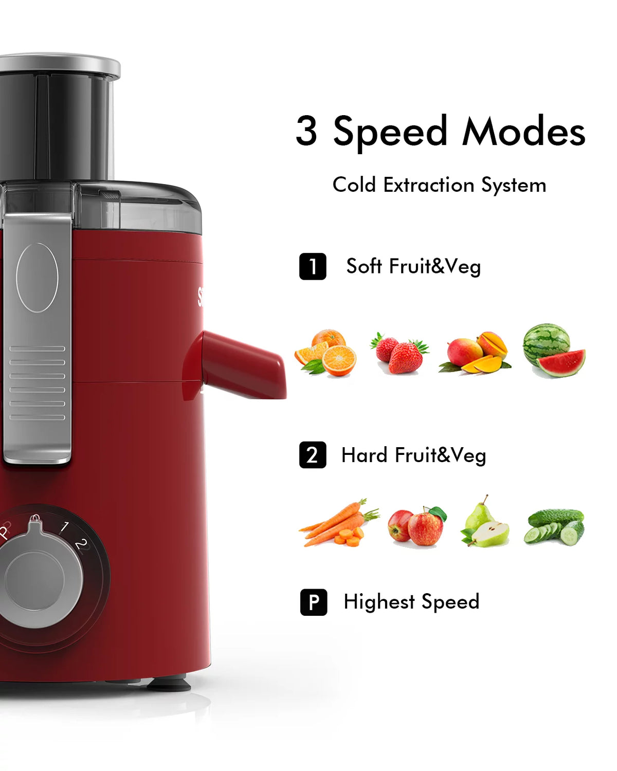 Red 3 Speed Juicer Machine G618045