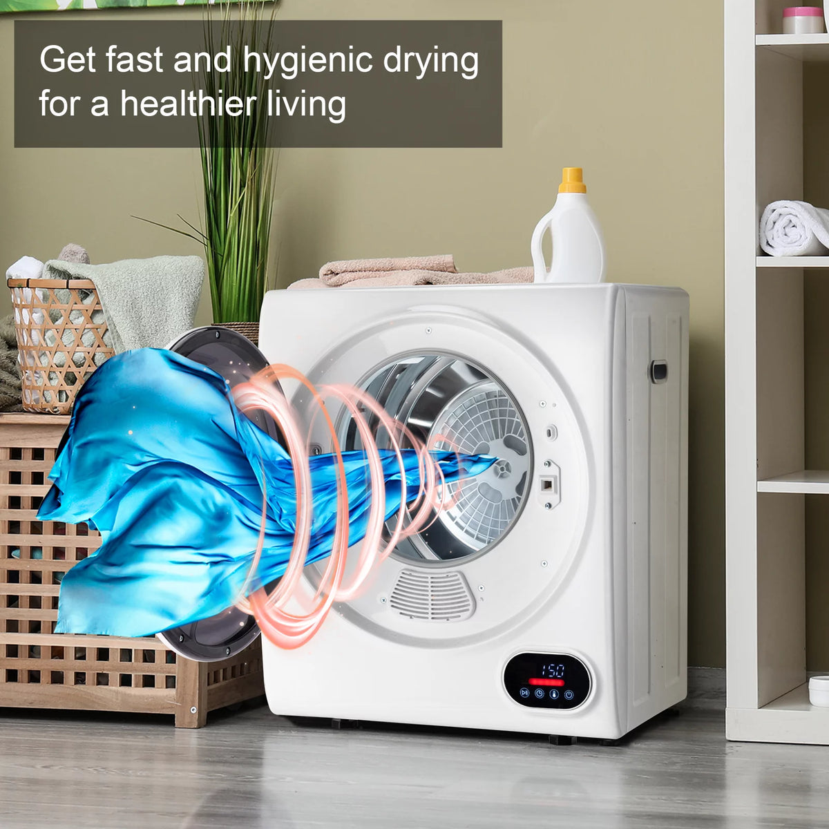 1.5 cu. ft. Compact Electric Dryer, White G834714