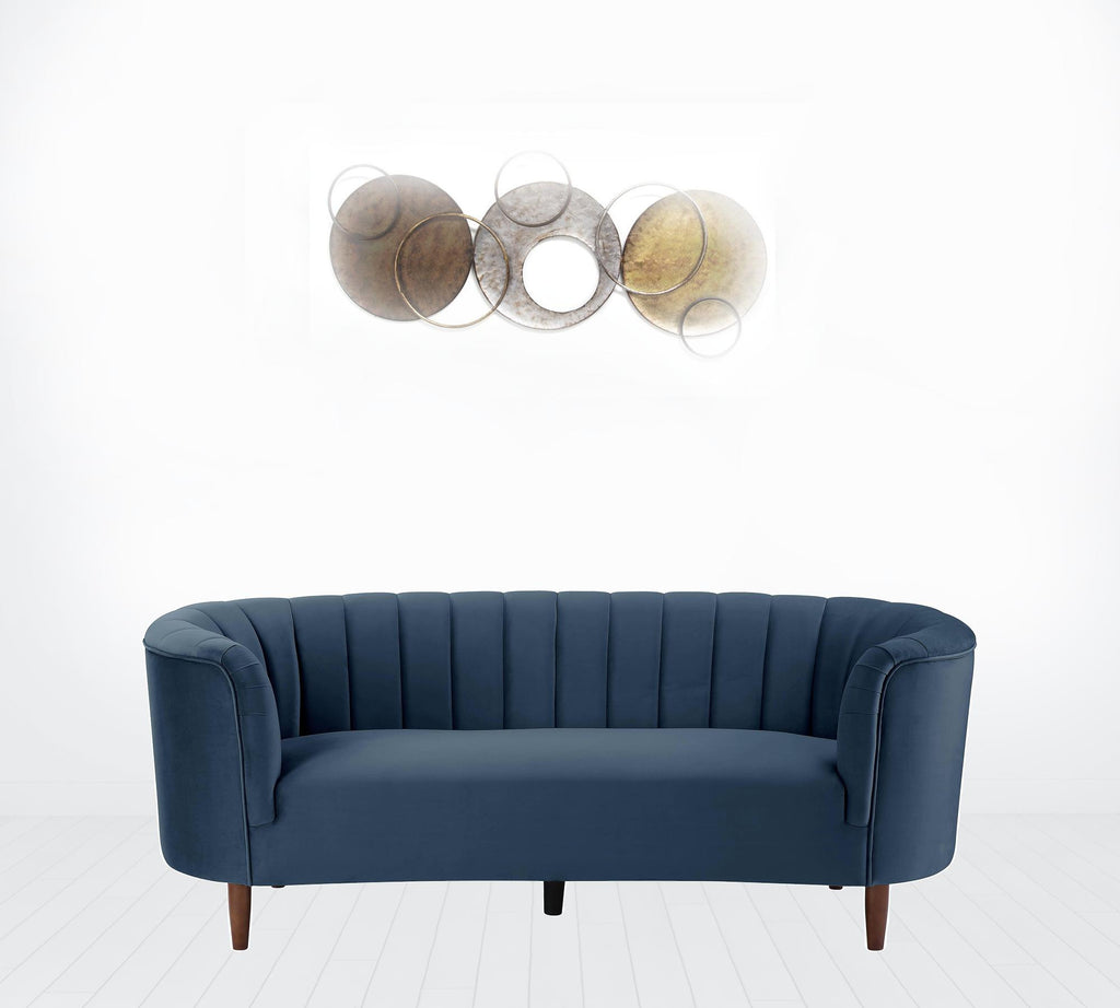 Blue & Black Upholstery & Resin Sofa F20168