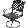 Cast Aluminum Patio Swivel Rocker Dining Chair Z59703