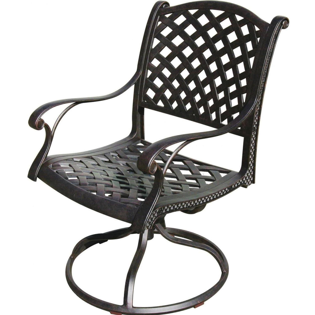 Cast Aluminum Patio Swivel Rocker Dining Chair Z59703