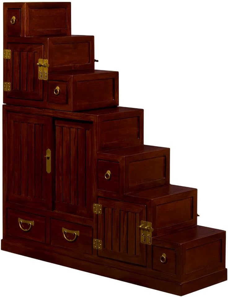 Mahogany Finish Asian Cabinet J23798