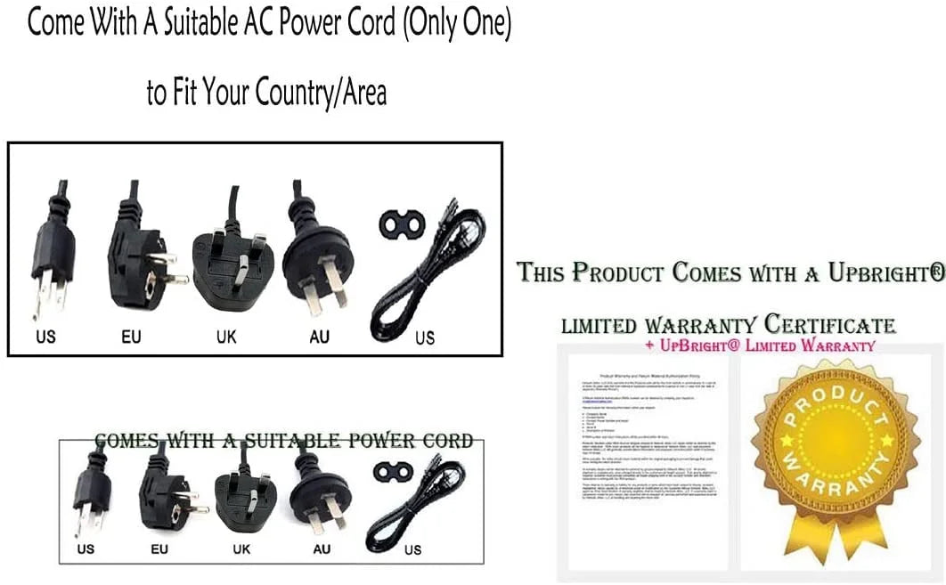 12V AC/DC Power Supply Cord Charger B541