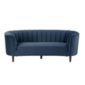 Blue & Black Upholstery & Resin Sofa F20168
