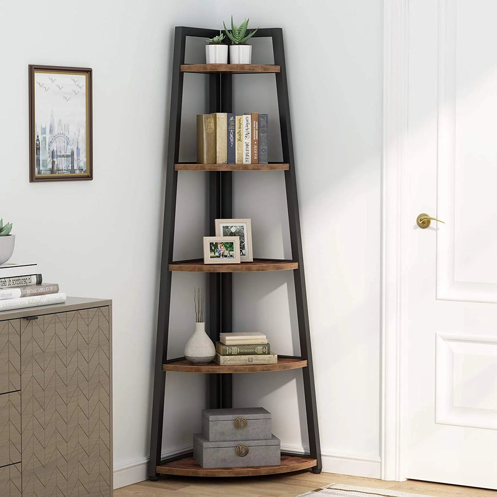 70 inch 5 Tier Corner Bookshelf F50030