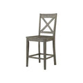 Solid Wood Counter Stool (Set of 2) Distressed Gray V440434