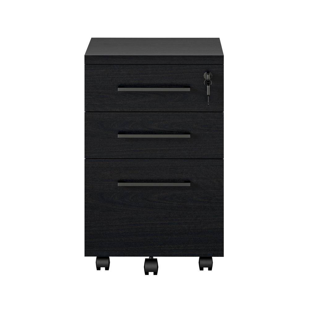 Black Oak 3-Drawer File Cabinet H401511