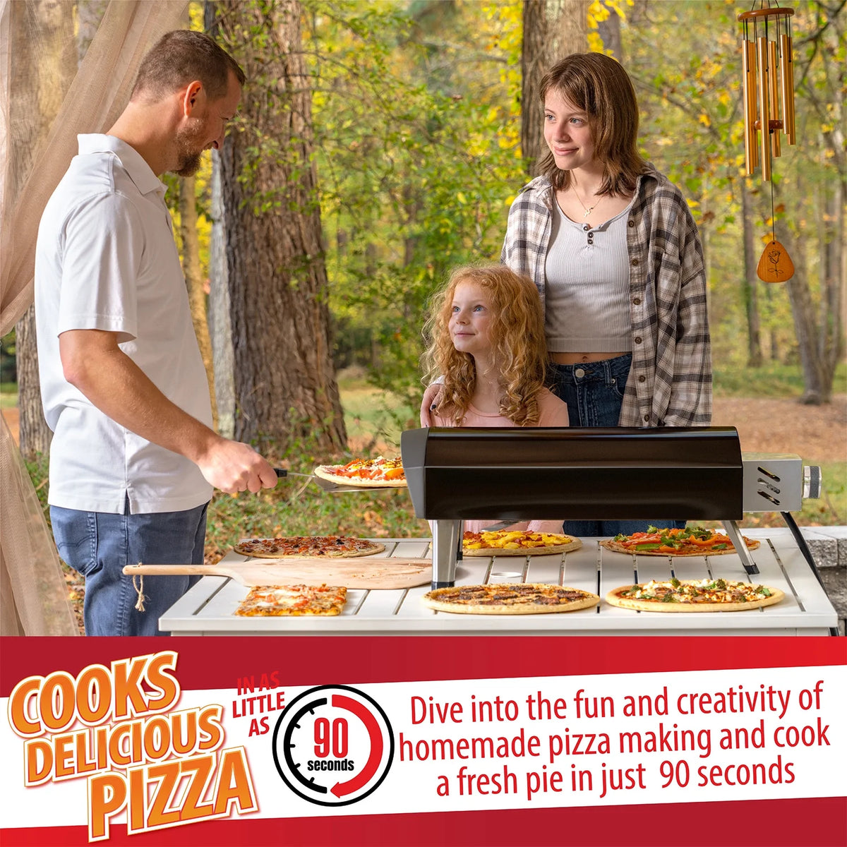 Black Portable Gas Pizza Oven U881049