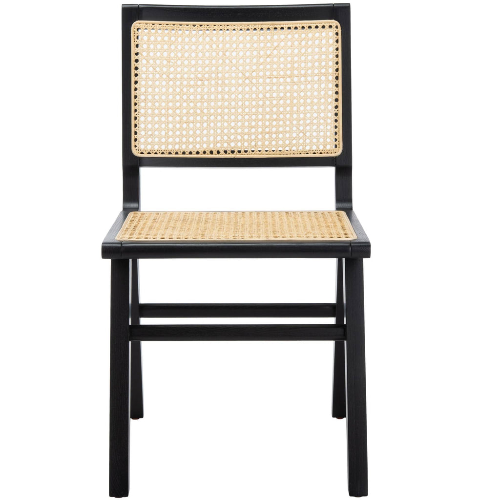 Black Natural Cane Dining Chair Set of 2 D245720