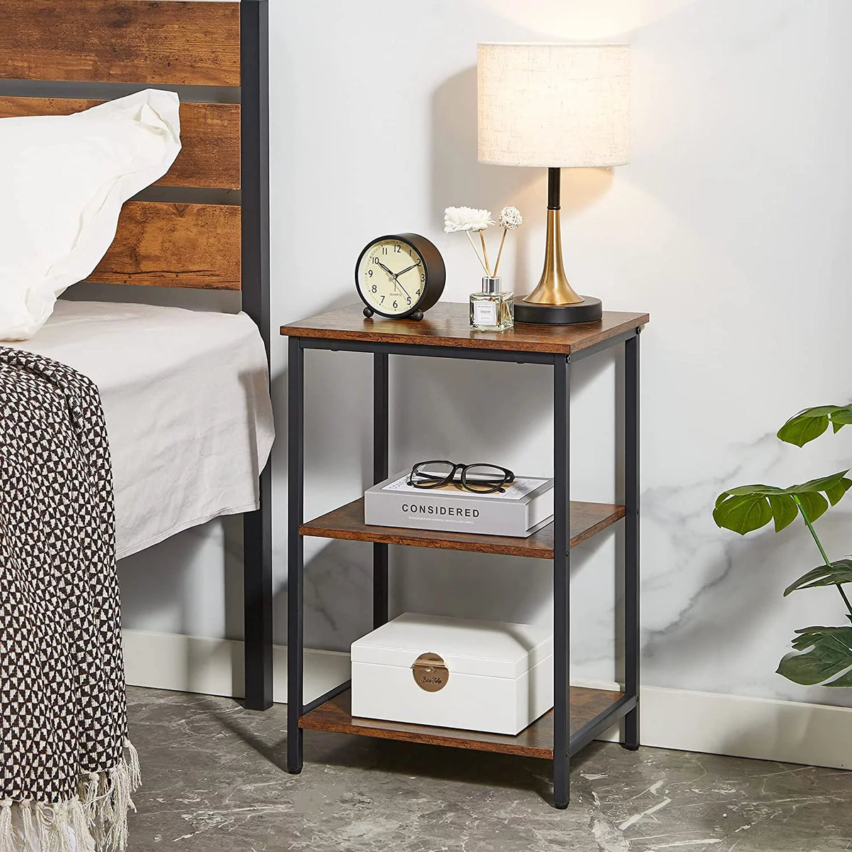 3-Tier End Table with Storage Shelf Y759