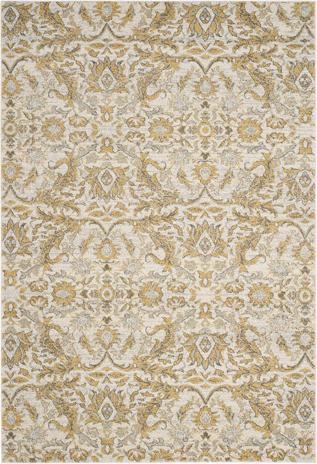 10' x 14' Ivory & Gold Area Rug K1735