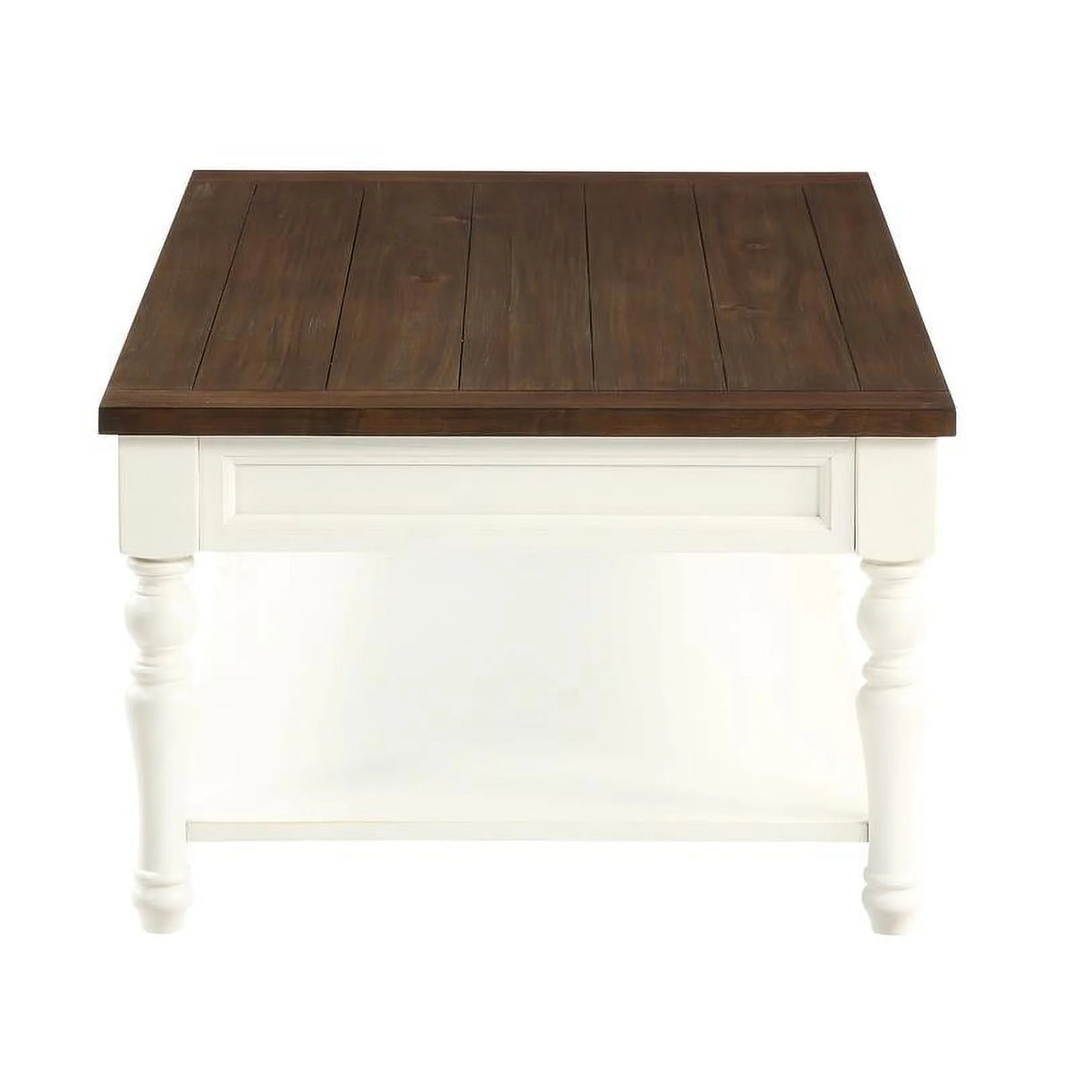 Ivory and Mocha Wood End Table K645