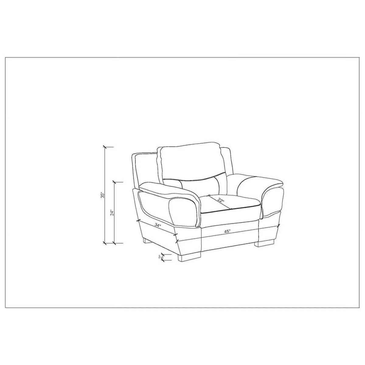 Gray Leather Upholstered Chair B2765