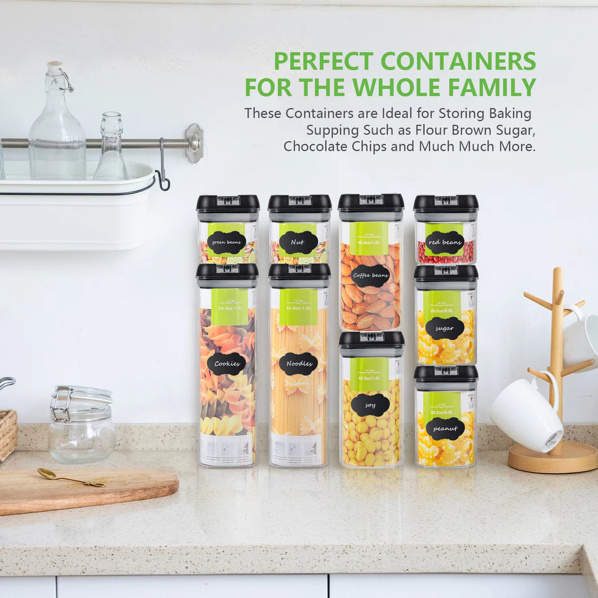 Clear 9 Pc Airtight Food Storage Containers Set G5262
