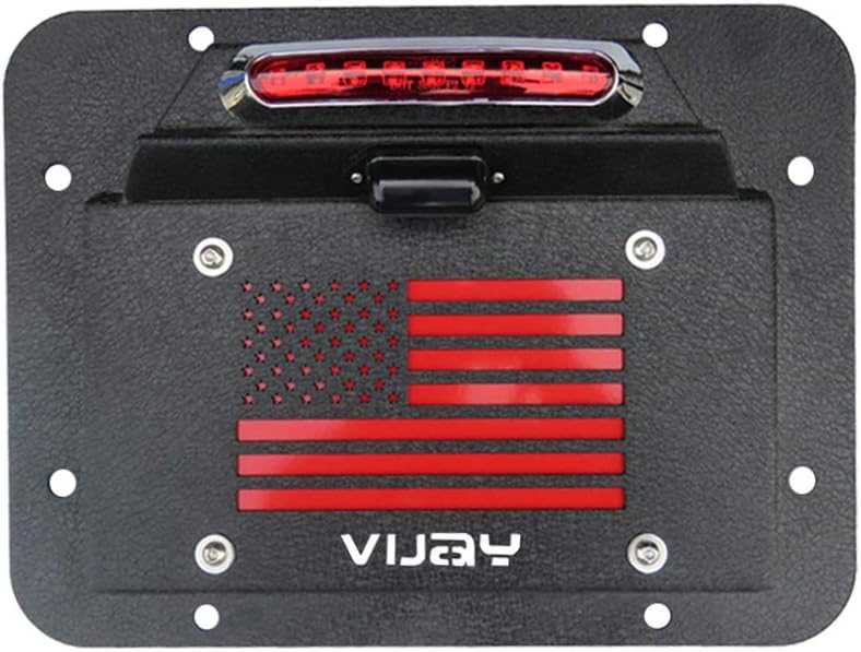 Spare Tire Delete License Plate Relocation Kit with Third Brake Light A6121